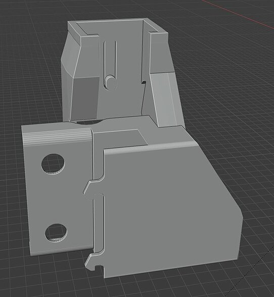 Bracket at the motor position of the Y-axis for the drag chain